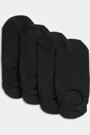Marks & Spencer Womens 4pk Cotton Rich Invisible Trainer Liners™