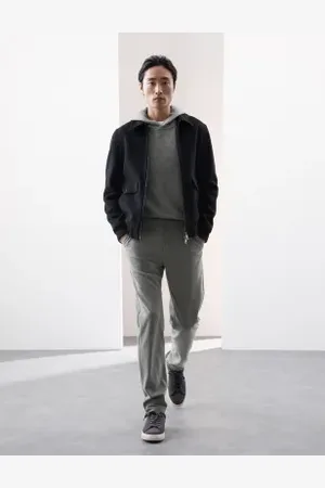 Autograph Mens Straight Fit Brushed Cotton Trousers