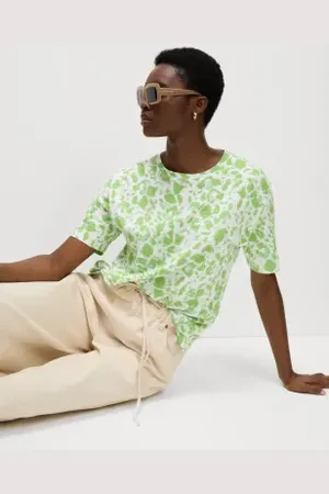 Marks & Spencer Womens Cotton Modal Blend Printed T-Shirt