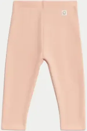 Marks & Spencer Girls Cotton Blend Fleece Lined Cosy Leggings (0 Mths-6 Yrs)