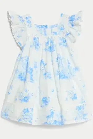 Marks & Spencer Girls Pure Cotton Print Dress (0-6 Yrs)