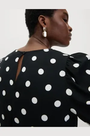 Marks & Spencer Womens Printed Puff Sleeve Blouse