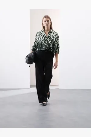 Autograph Womens Geometric Collared Shirt