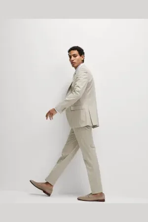 Marks & Spencer Mens Slim Fit Check Suit Trousers