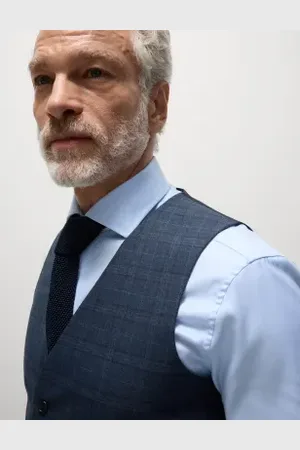 Marks & Spencer Mens Check Waistcoat