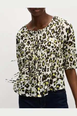 Marks & Spencer Womens Shirred Tie Front Blouse