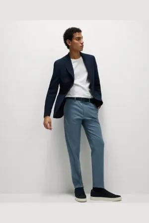 Marks & Spencer Mens Slim Fit Stretch Smart Trousers