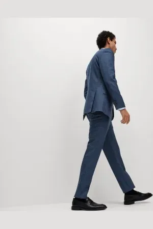 Marks & Spencer Mens Slim Fit Check Suit Trousers
