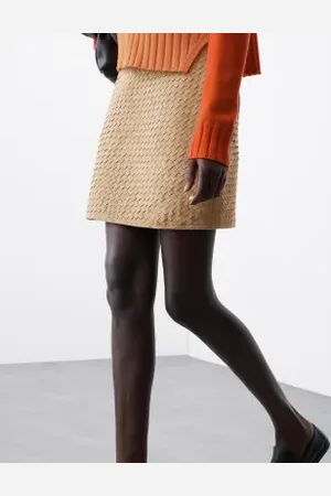 Autograph Womens Suede Textured Mini A-Line Skirt