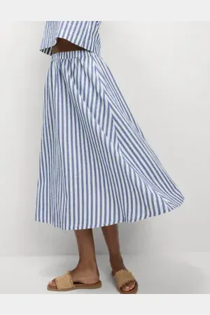 Marks & Spencer Womens Printed Midaxi Beach Skirt with Linen