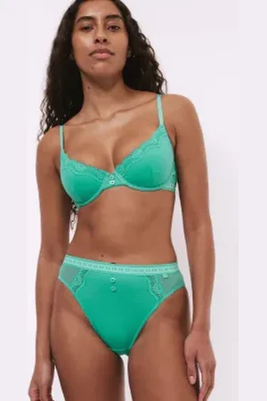 B by Boutique Womens Lotta Ribbed Wired Demi Bra with Cotton (A-E)
