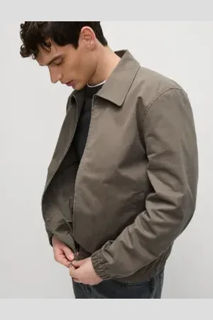 Marks & Spencer Mens Cotton Rich Harrington Jacket