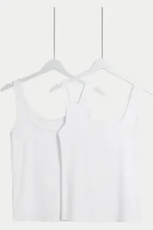 BODY BY M&S Womens 2pk Flexifit™ Modal Rich Vests