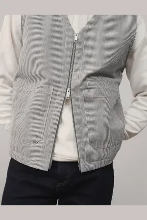Marks & Spencer Mens Padded Cotton Rich Canvas Gilet