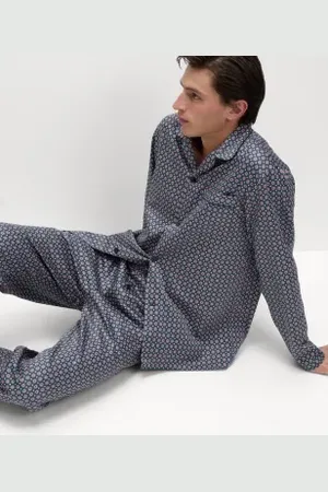 Marks & Spencer Mens Pure Cotton Mosaic Pyjama Set