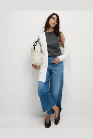 Marks & Spencer Womens Textured Edge to Edge Longline Cardigan