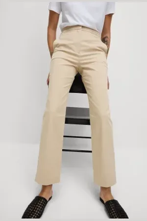 Marks & Spencer Womens Cotton Rich Straight Leg Ankle Grazer Trousers