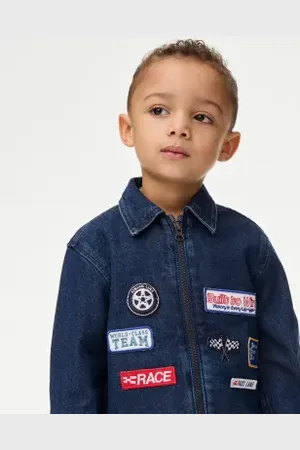 Marks & Spencer Boys Pure Cotton Badged Jacket (2-8 Yrs)