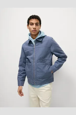 Marks & Spencer Mens Cotton Rich Canvas Harrington Jacket