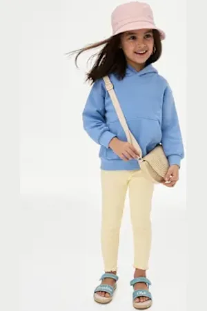 Marks & Spencer Girls Cotton Rich Ribbed Leggings (2-8 Yrs)
