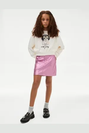 Marks & Spencer Girls Mini Metallic Skirt (6-16 Yrs)