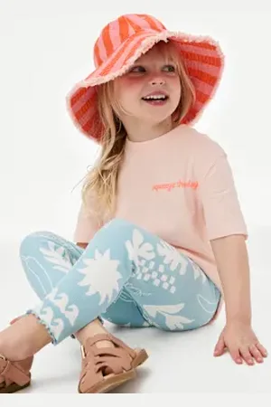 Marks & Spencer Girls,Unisex,Boys Cotton Rich Patterned Leggings (2-8 Yrs)