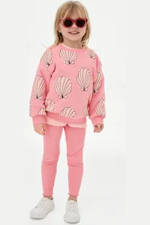 Marks & Spencer Girls Cotton Rich Ribbed Leggings (2-8 Yrs)
