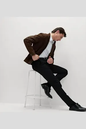 Marks & Spencer Mens 2pk Slim Fit Stretch Smart Trousers