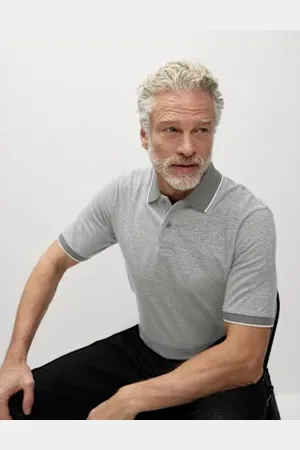 Marks & Spencer Mens The Ultimate Tipped Pique Polo Shirt