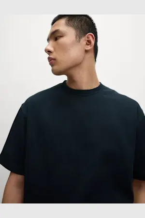 Marks & Spencer Mens Oversized Pure Cotton Heavy Weight T shirt