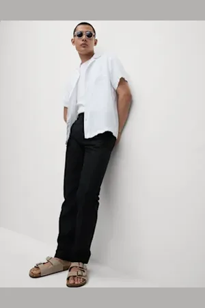Marks & Spencer Mens Regular Fit Cotton Linen Blend Chinos