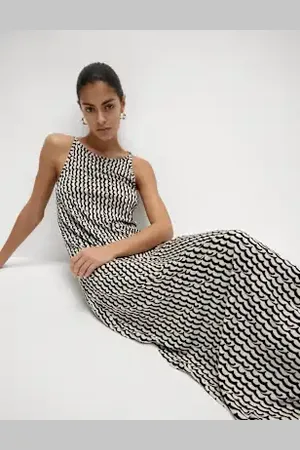 Marks & Spencer Womens Jersey Printed Midaxi Beach Dress