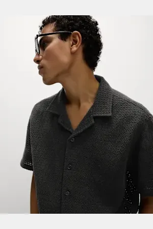 Marks & Spencer Mens Pure Cotton Knitted Shirt