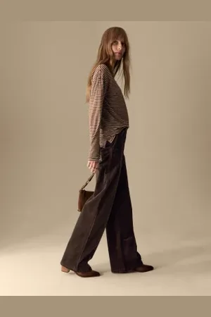 Per Una Womens Cord Wide Leg Trousers