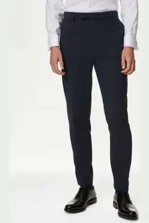 Marks & Spencer Mens Tailored Fit Italian Performance Linen Suit Trousers
