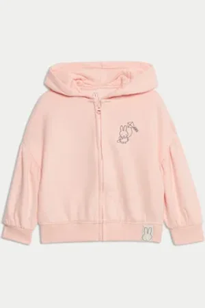 Marks & Spencer Girls Cotton Rich Miffy Zip Hoodie (1-8 Yrs)