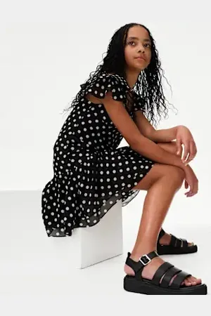 Marks & Spencer Girls Floral Frill Dress (6-16 Yrs)