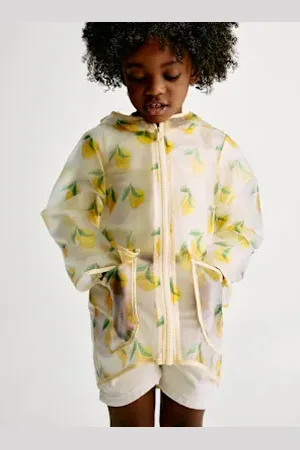 Marks & Spencer Girls Lemon Print Hooded Raincoat (2-8 Yrs)