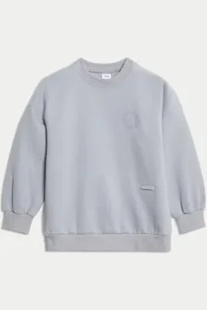 Marks & Spencer Boys Adaptive Cotton Rich Sweatshirt (2-16 Yrs)