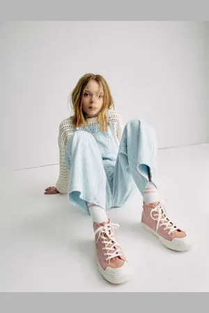 Marks & Spencer Girls Pure Cotton Striped Dungarees (2-16 Yrs)