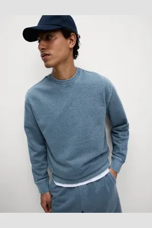Marks & Spencer Mens Pure Cotton Garment Dye Sweatshirt