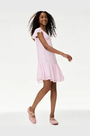 Marks & Spencer Girls Floral Frill Dress (6-16 Yrs)