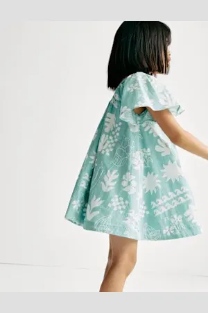 Marks & Spencer Girls Pure Cotton Surf Print Dress (2-8 Yrs)