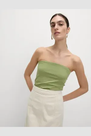 Marks & Spencer Womens Cotton Rich Bandeau Top