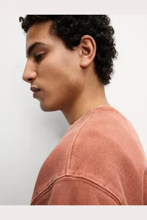Marks & Spencer Mens Pure Cotton Garment Dye Sweatshirt