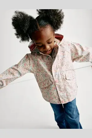Marks & Spencer Girls Stormwear™ Ditsy Floral Hooded Jacket (2-8 Yrs)