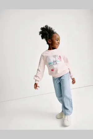 Marks & Spencer Girls Wide Leg Denim Striped Jeans (2-16 Yrs)