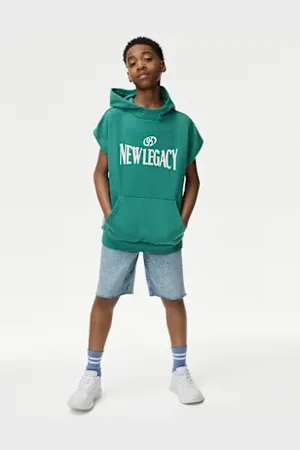 Marks & Spencer Boys Cotton Rich Graphic Sleeveless Sweatshirt (6-16 Yrs)