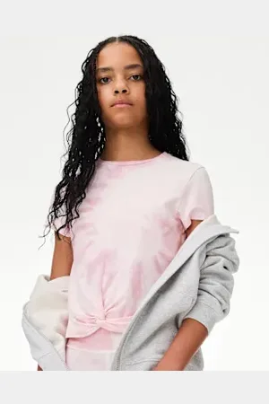 Marks & Spencer Girls Cotton Rich Twist Front Top (2-16 Yrs)