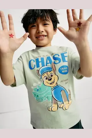 Marks & Spencer Boys Cotton Rich PAW Patrol™ T-Shirt (2-8 Yrs)